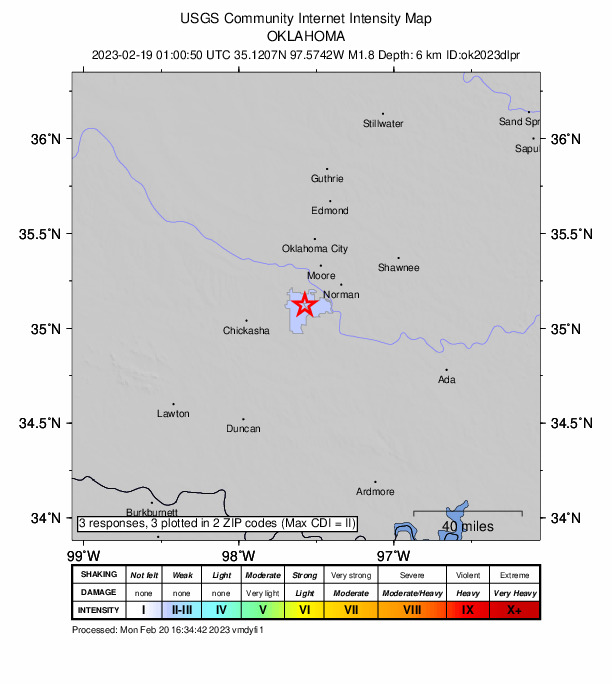Did You Feel It? map: shaking reported by the public