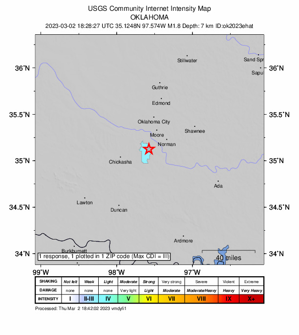 Did You Feel It? map: shaking reported by the public