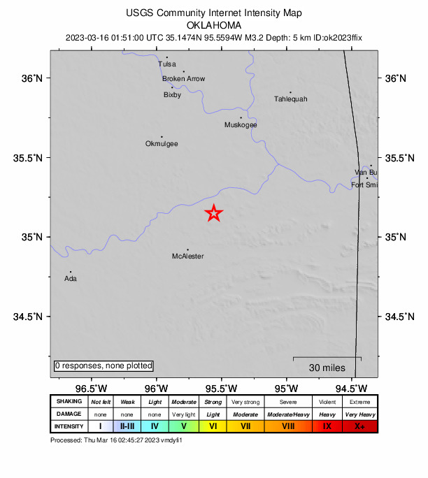 Did You Feel It? map: shaking reported by the public