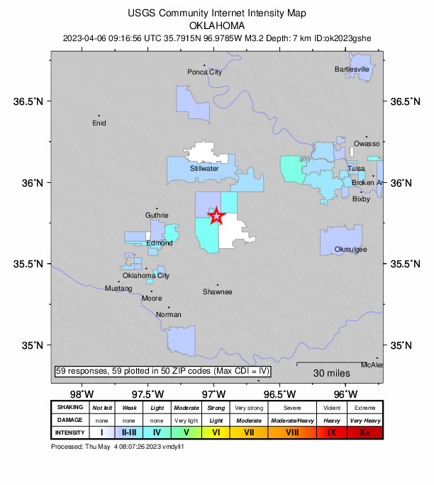 Did You Feel It? map: shaking reported by the public