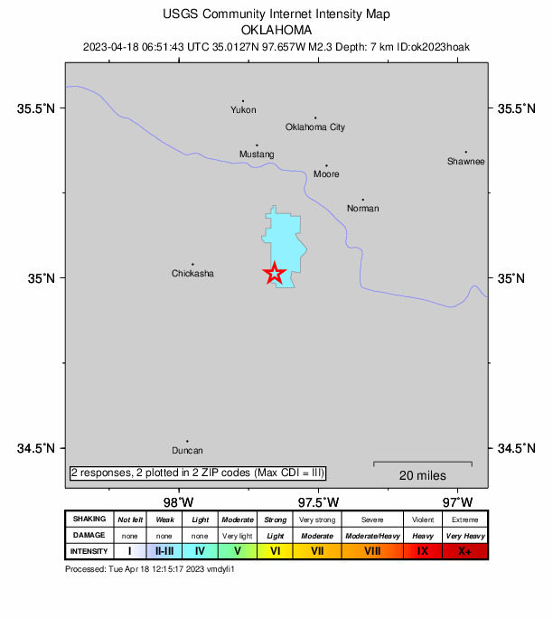 Did You Feel It? map: shaking reported by the public
