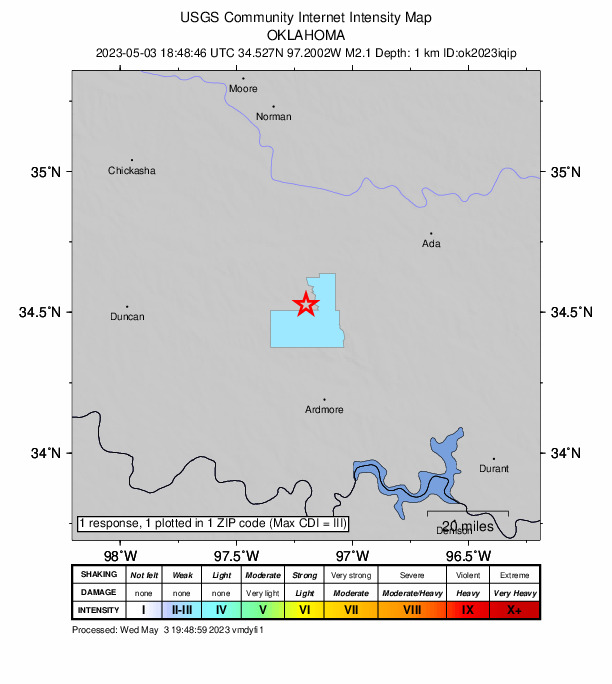 Did You Feel It? map: shaking reported by the public