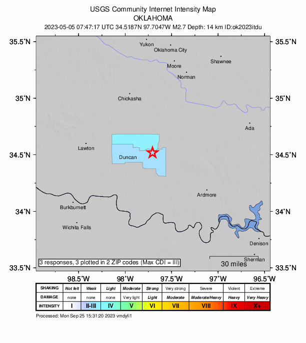 Did You Feel It? map: shaking reported by the public