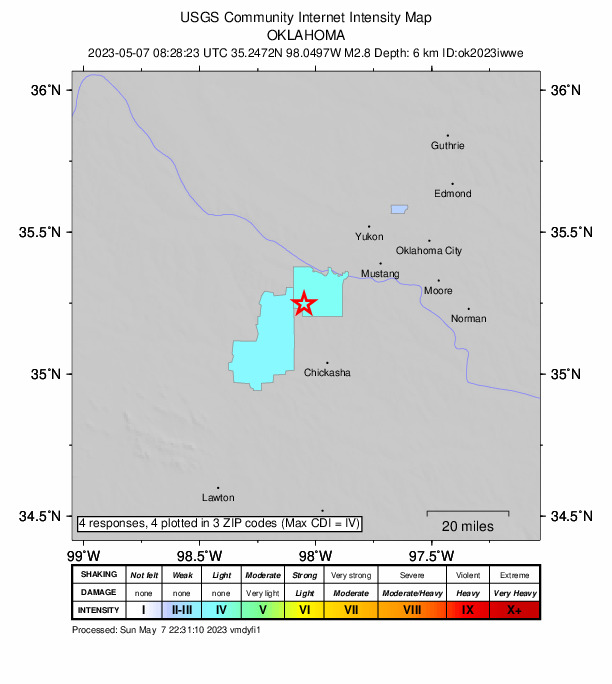 Did You Feel It? map: shaking reported by the public