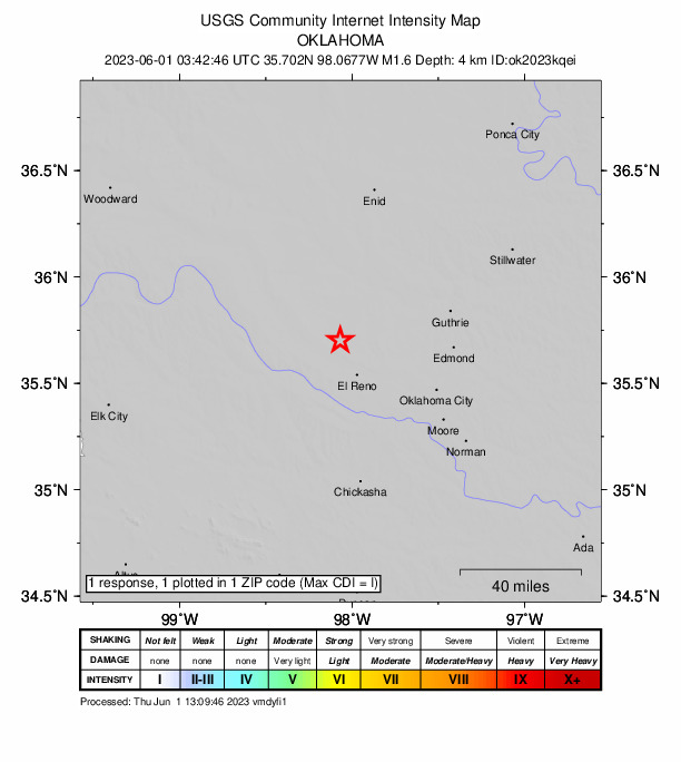Did You Feel It? map: shaking reported by the public