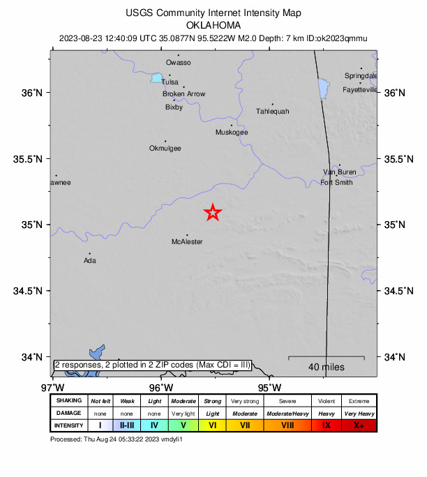 Did You Feel It? map: shaking reported by the public