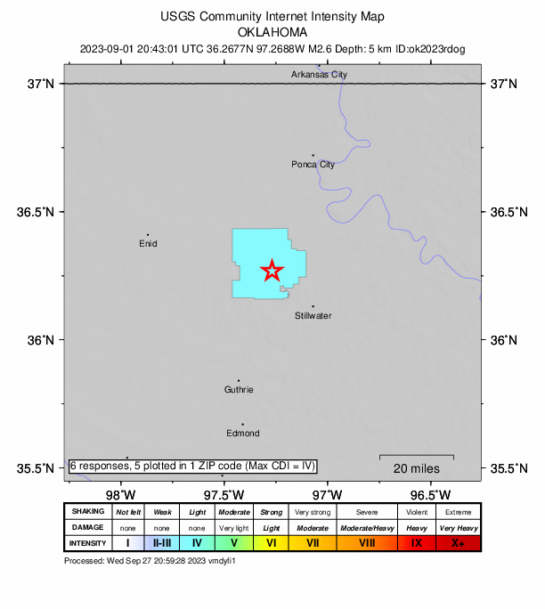 Did You Feel It? map: shaking reported by the public