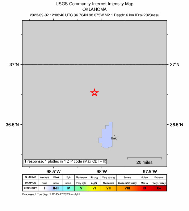 Did You Feel It? map: shaking reported by the public
