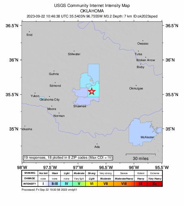 Did You Feel It? map: shaking reported by the public