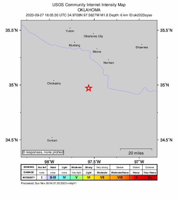 Did You Feel It? map: shaking reported by the public
