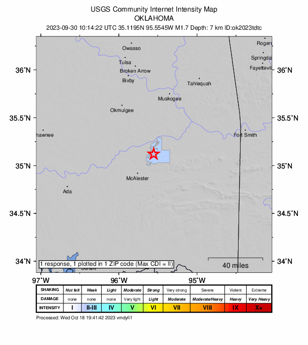 Did You Feel It? map: shaking reported by the public