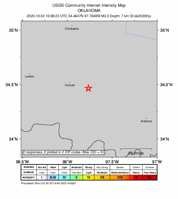 Did You Feel It? map: shaking reported by the public