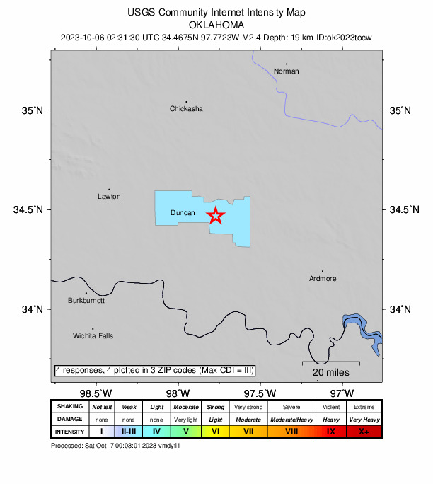 Did You Feel It? map: shaking reported by the public