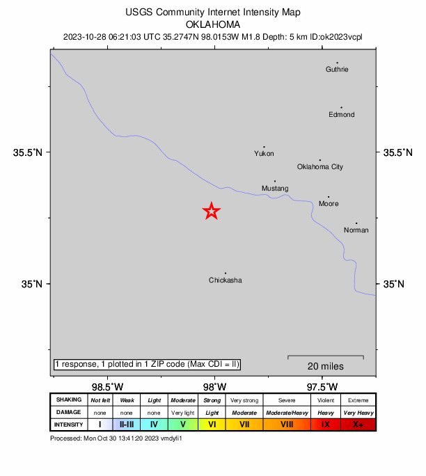 Did You Feel It? map: shaking reported by the public