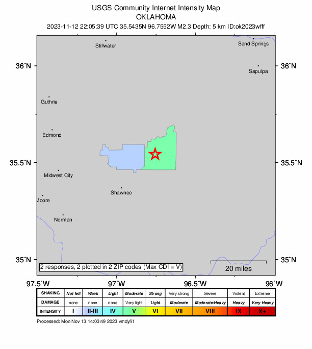 Did You Feel It? map: shaking reported by the public