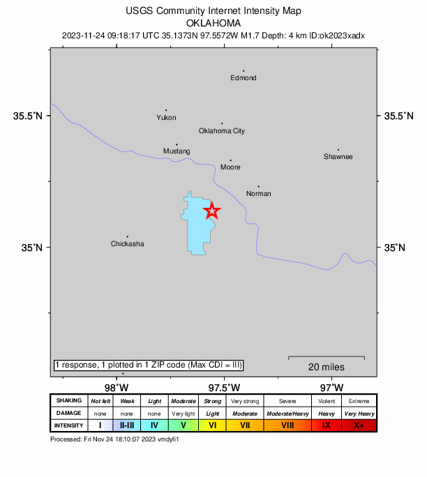 Did You Feel It? map: shaking reported by the public
