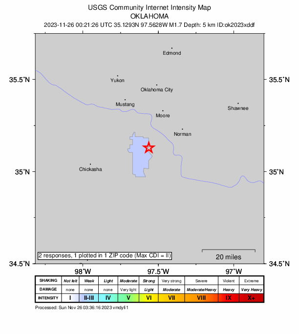 Did You Feel It? map: shaking reported by the public
