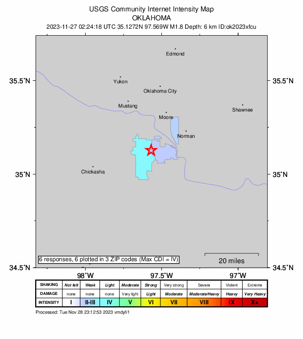 Did You Feel It? map: shaking reported by the public