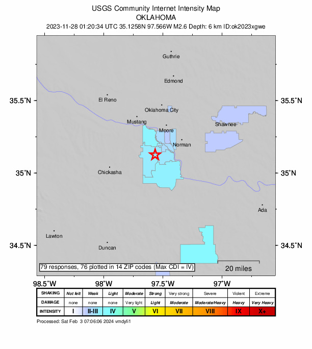 Did You Feel It? map: shaking reported by the public