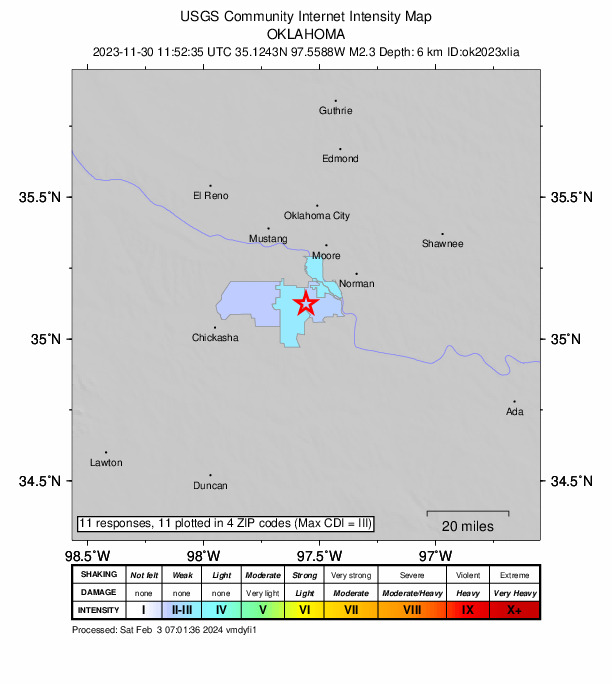 Did You Feel It? map: shaking reported by the public