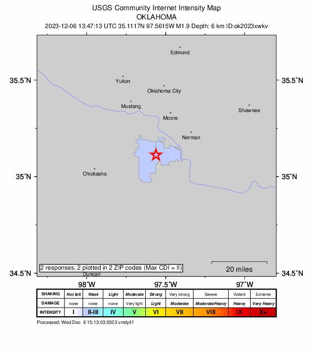 Did You Feel It? map: shaking reported by the public