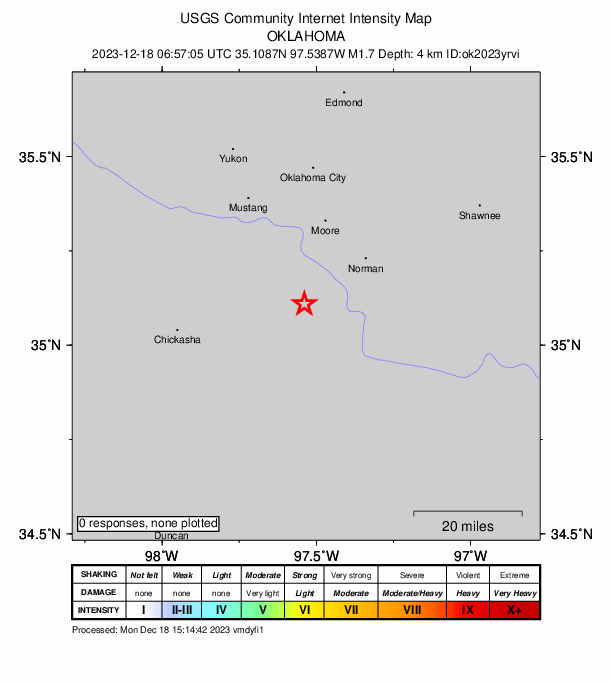 Did You Feel It? map: shaking reported by the public