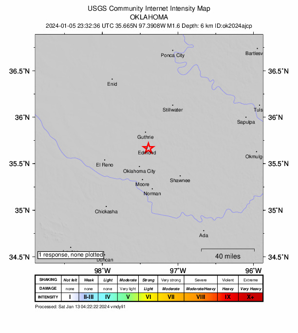 Did You Feel It? map: shaking reported by the public