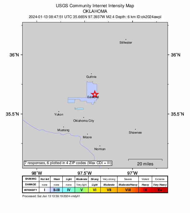 Did You Feel It? map: shaking reported by the public