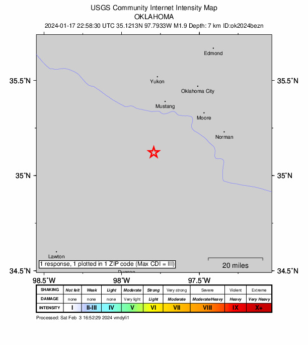 Did You Feel It? map: shaking reported by the public