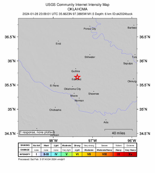 Did You Feel It? map: shaking reported by the public