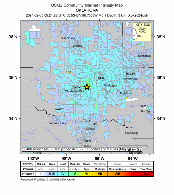 Did You Feel It? map: shaking reported by the public