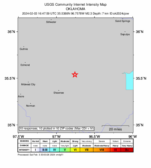 Did You Feel It? map: shaking reported by the public