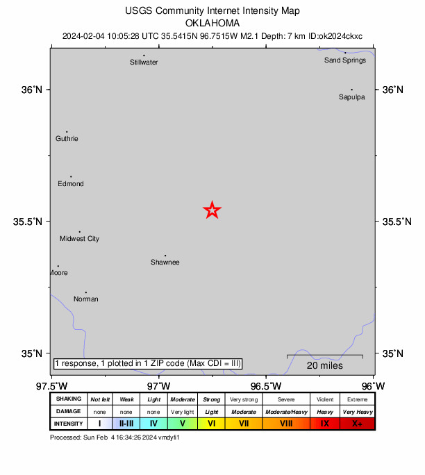 Did You Feel It? map: shaking reported by the public