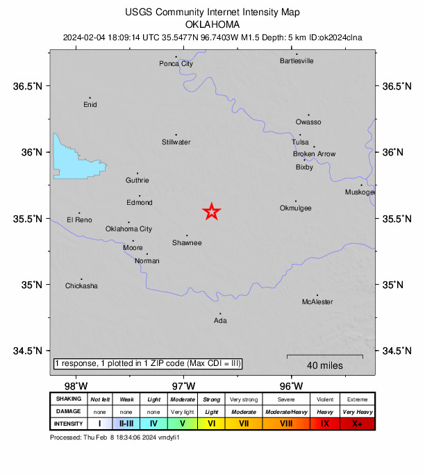 Did You Feel It? map: shaking reported by the public