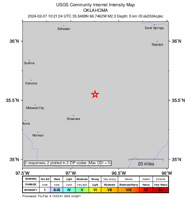 Did You Feel It? map: shaking reported by the public