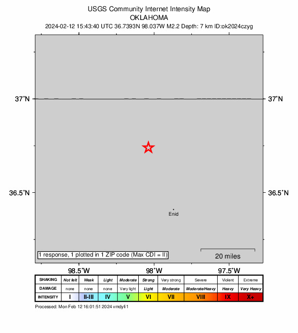 Did You Feel It? map: shaking reported by the public