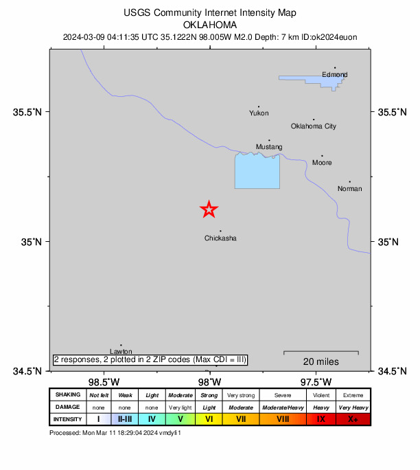 Did You Feel It? map: shaking reported by the public