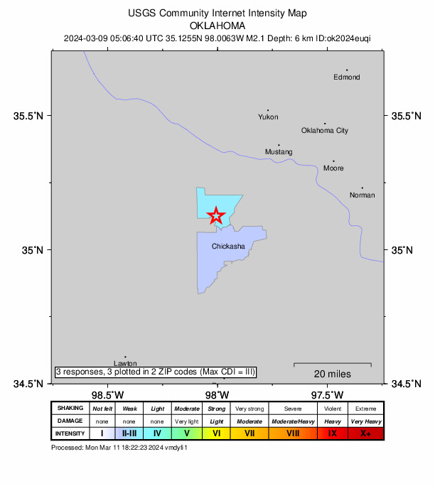 Did You Feel It? map: shaking reported by the public