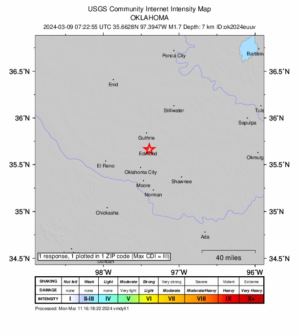 Did You Feel It? map: shaking reported by the public