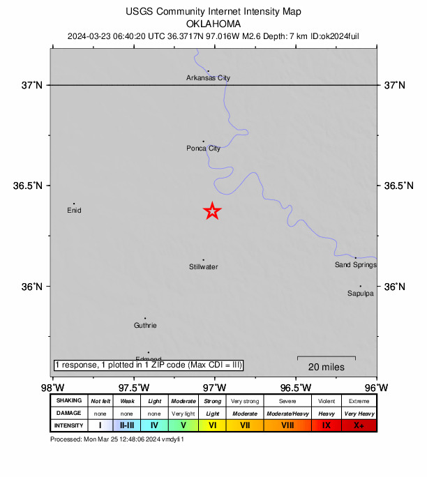 Did You Feel It? map: shaking reported by the public