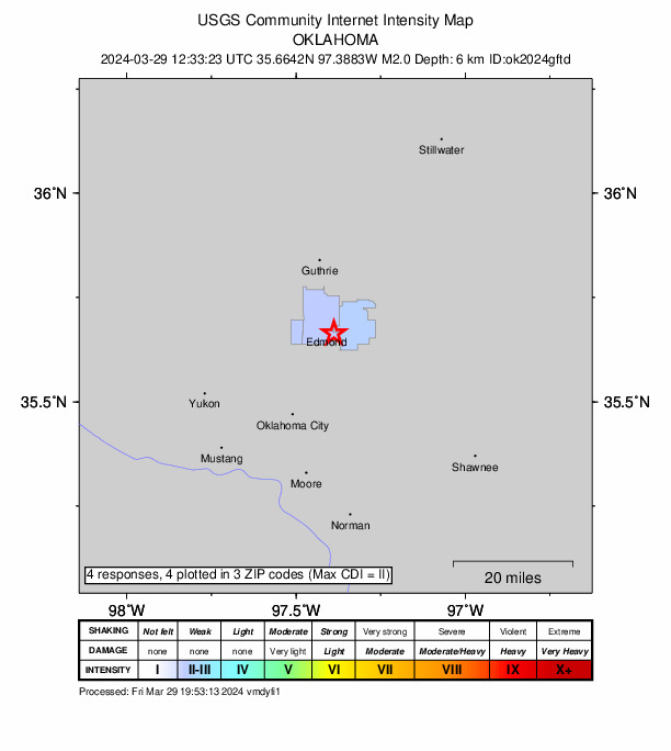 Did You Feel It? map: shaking reported by the public