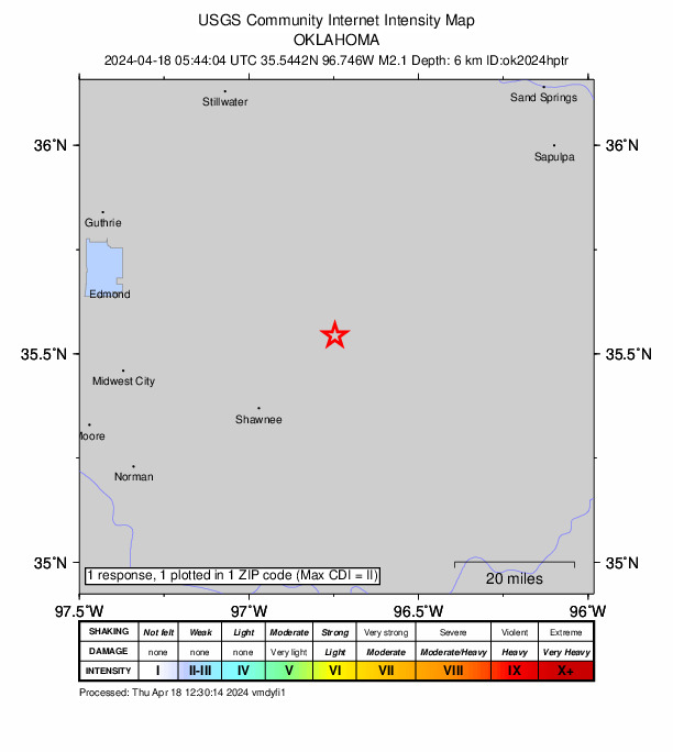 Did You Feel It? map: shaking reported by the public