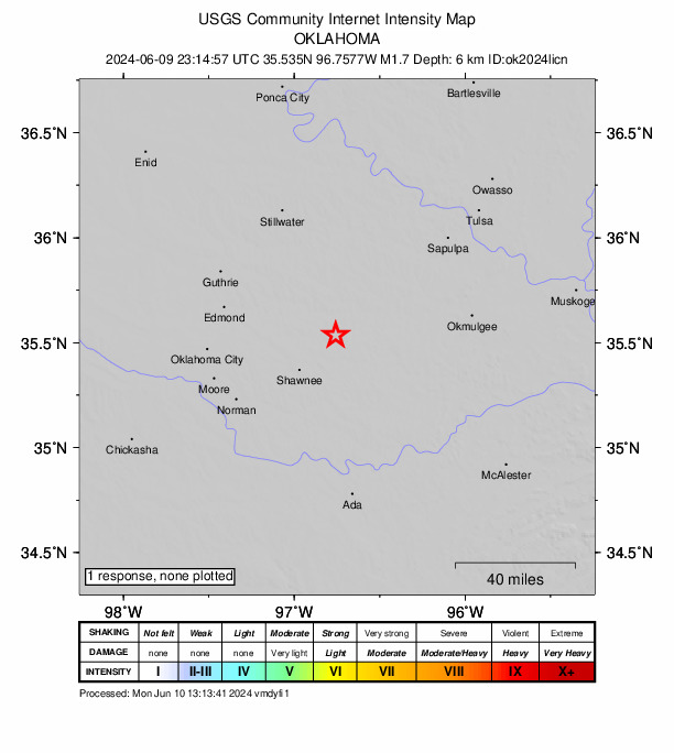 Did You Feel It? map: shaking reported by the public