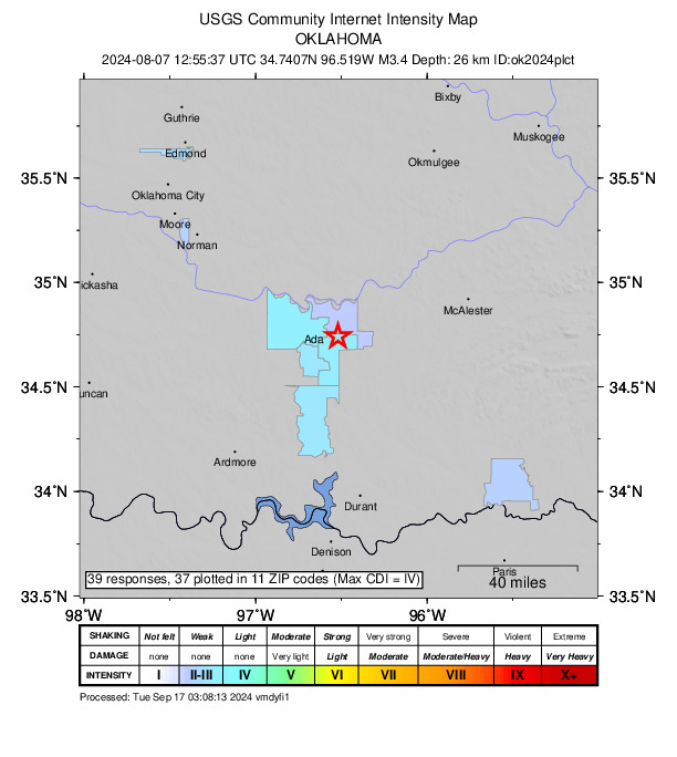 Did You Feel It? map: shaking reported by the public
