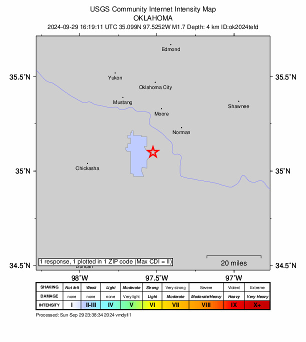 Did You Feel It? map: shaking reported by the public