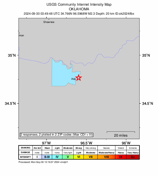 Did You Feel It? map: shaking reported by the public