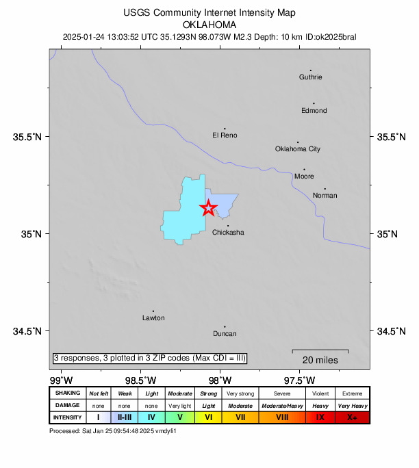Did You Feel It? map: shaking reported by the public