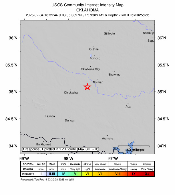 Did You Feel It? map: shaking reported by the public