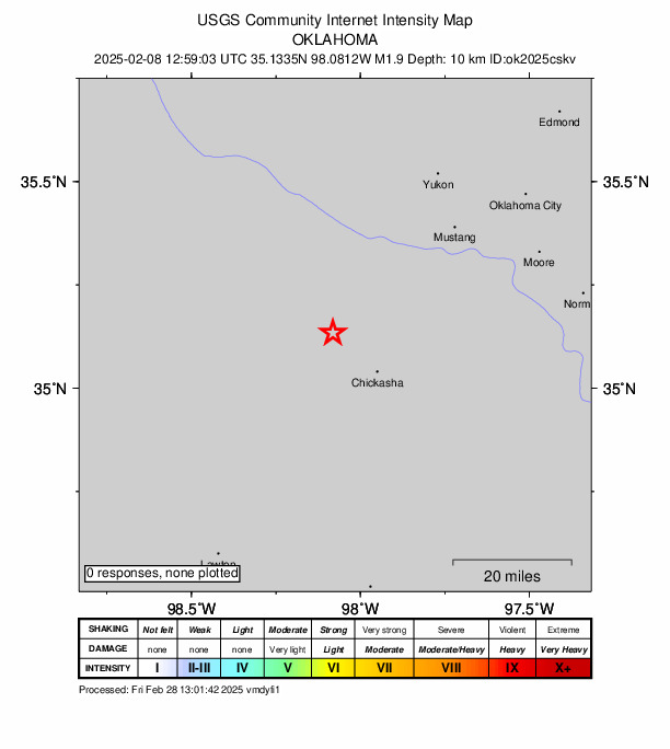 Did You Feel It? map: shaking reported by the public