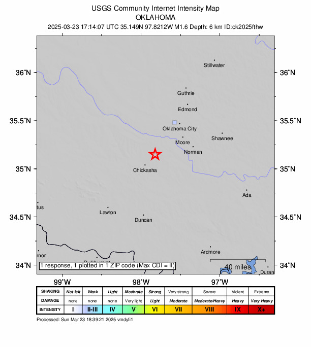 Did You Feel It? map: shaking reported by the public